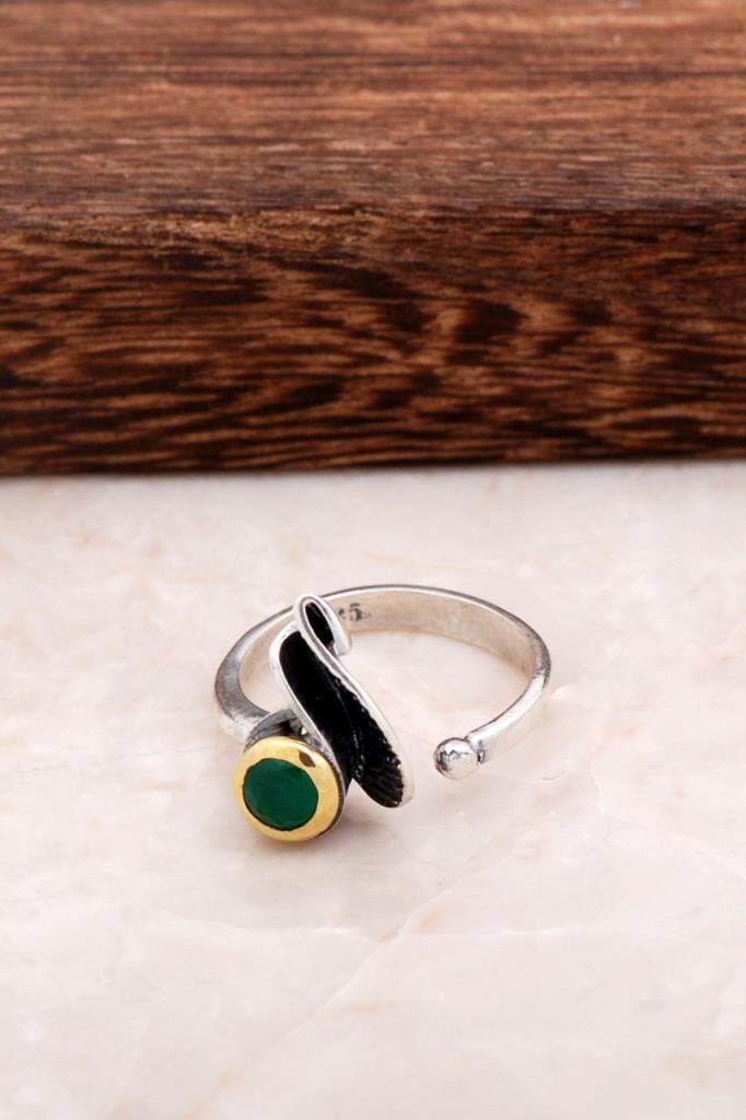 Çekiç Dövme Tasarım Gümüş Yüzük 2876