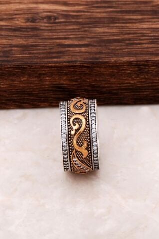 Zirkon Taşlı Elişi Gümüş Alyans 942