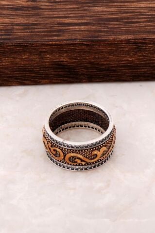 Zirkon Taşlı Elişi Gümüş Alyans 942