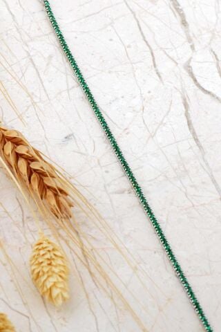 Su Yolu İnce Rodyumlu Gümüş Bileklik 4798