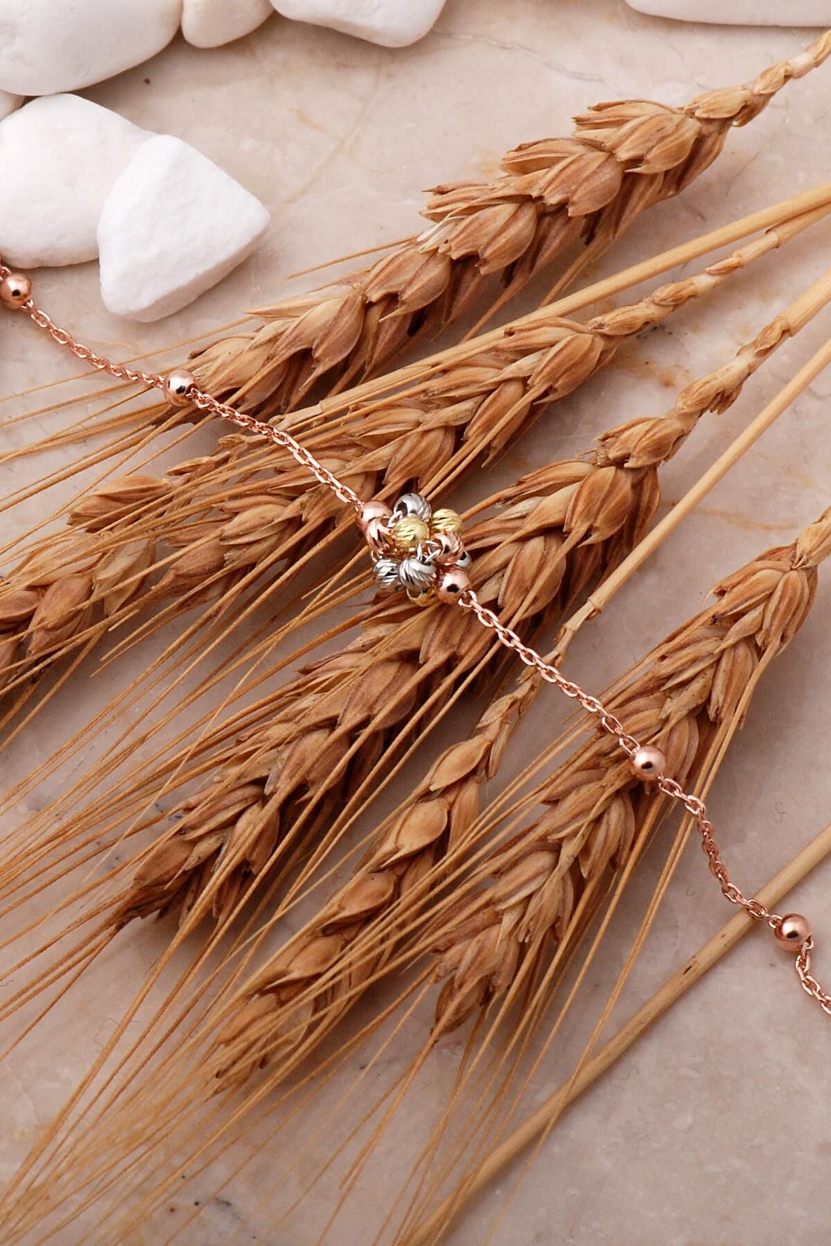 Dorika Toplu Rose 925 Ayar Gümüş Bileklik 3967