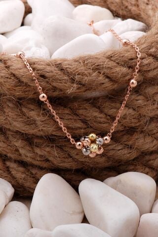 Dorika Toplu Rose 925 Ayar Gümüş Bileklik 3967