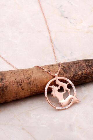 Rose Gümüş Anne Ve Çocuk Model Kolye 6921