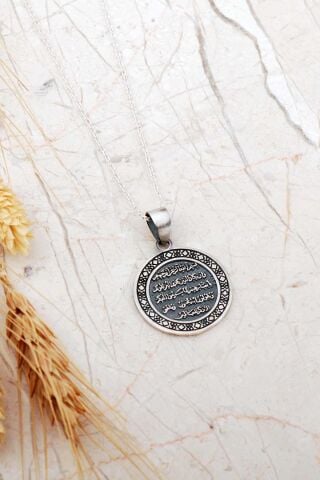 Ayet-El Kürsi Dualı Gümüş Kolye 8083