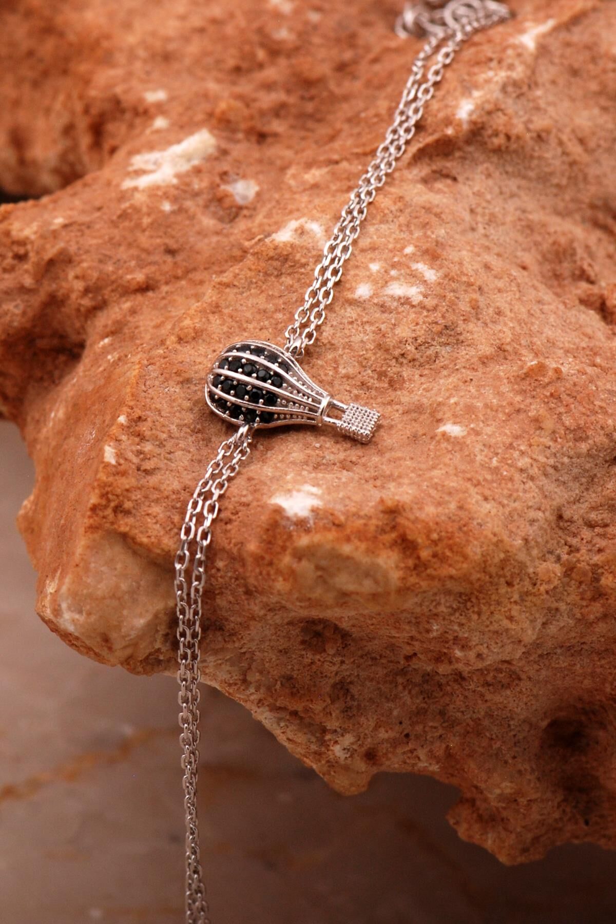 Uçan Balon Rodyumlu Gümüş Bileklik 4621