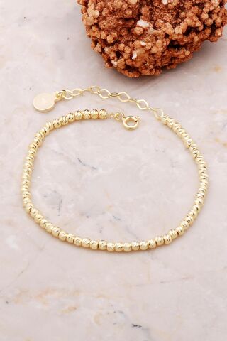 Dorissa Altın Yaldızlı Gümüş Bileklik 3735