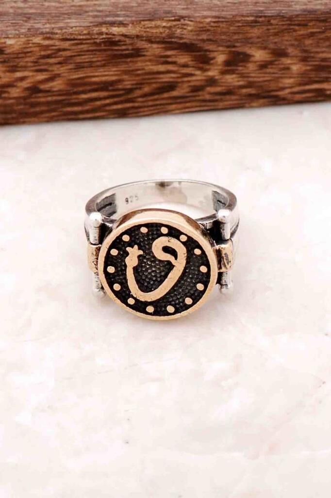 Tasarım Vav Harfli Gümüş Erkek Yüzük 393