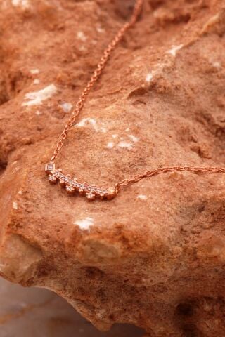 Ritim Tasarım Mini Rose Gümüş Kolye 8025