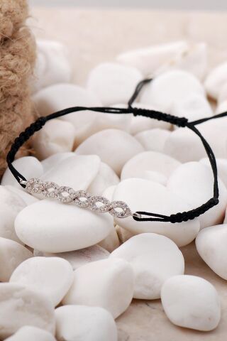 Örgü Makrome Gümüş Bileklik 3865