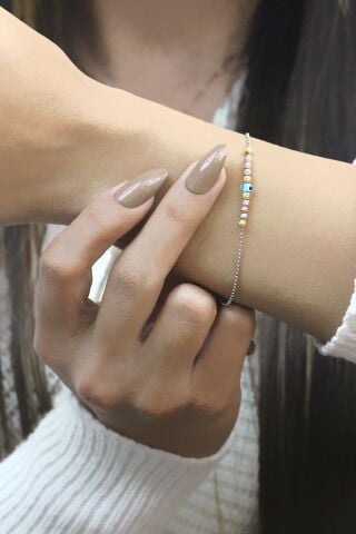 Dorika Nazar Boncuklu 925 Ayar Gümüş Bileklik 3519