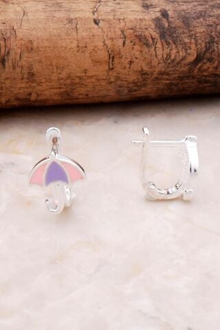 Şemsiye Mineli Gümüş Çocuk Küpe 5323