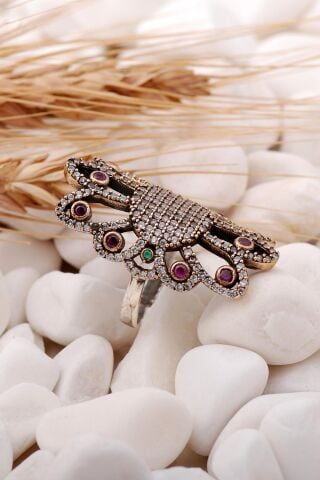 Tasarım Elişi Gümüş Yüzük 114