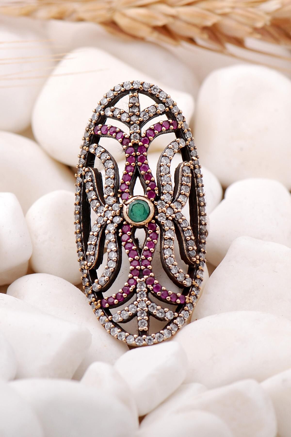 Tasarım Elişi Gümüş Yüzük 116