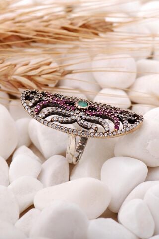 Tasarım Elişi Gümüş Yüzük 116