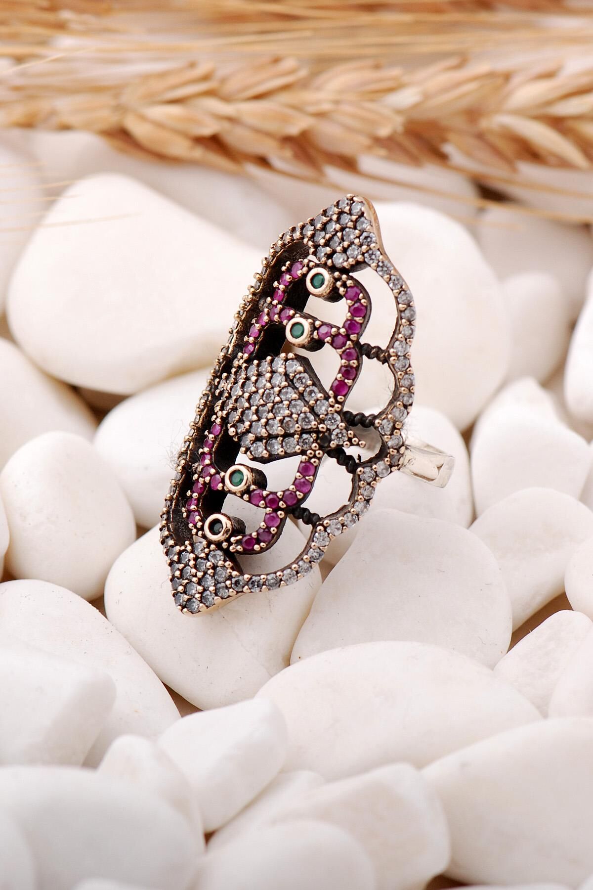 Tasarım Elişi Gümüş Yüzük 118