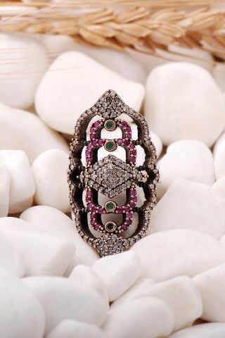 Tasarım Elişi Gümüş Yüzük 118