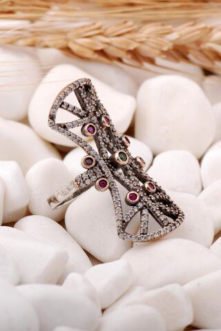 Tasarım Elişi Gümüş Yüzük 120