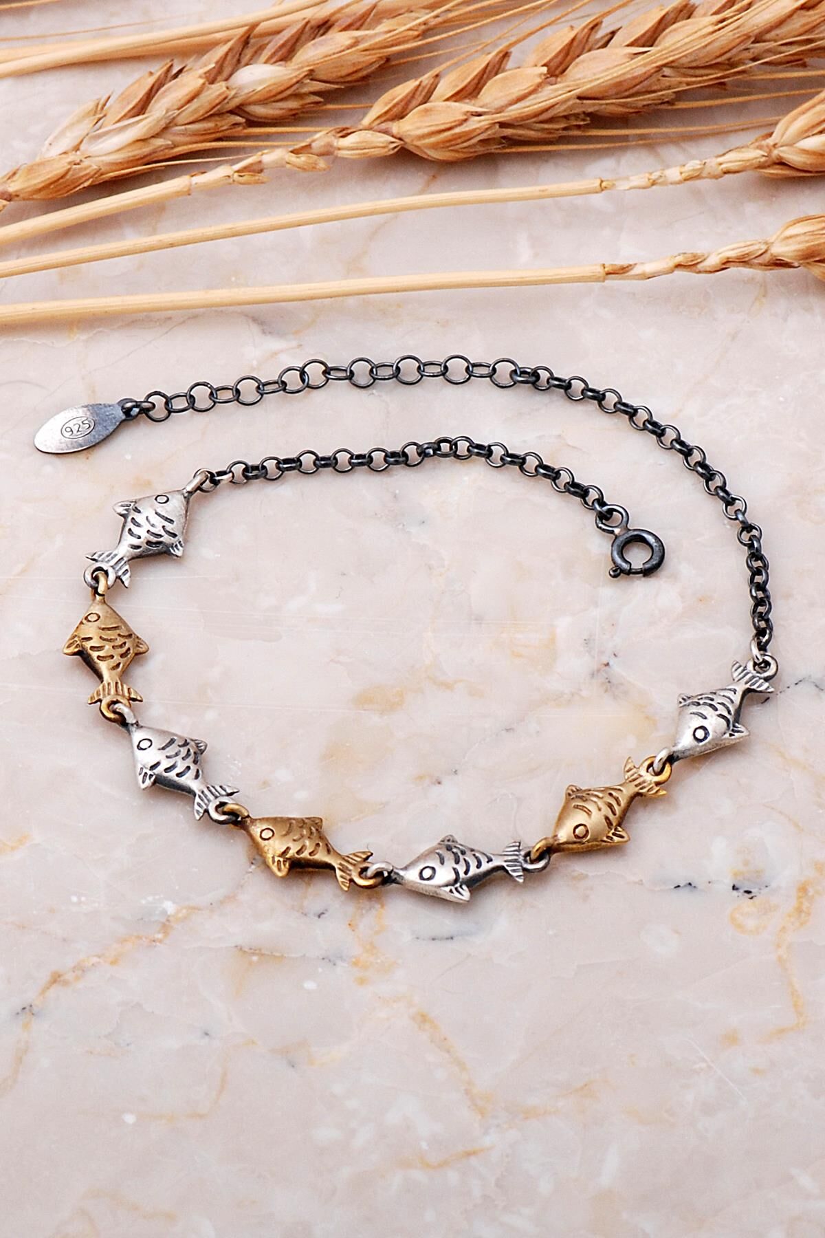 Balık Tasarım Gümüş Halhal 333