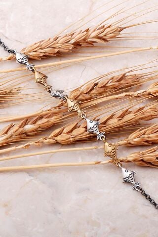 Balık Tasarım Gümüş Halhal 333