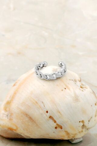 Gurmet Rodyumlu Gümüş Kıkırdak Küpe 5348