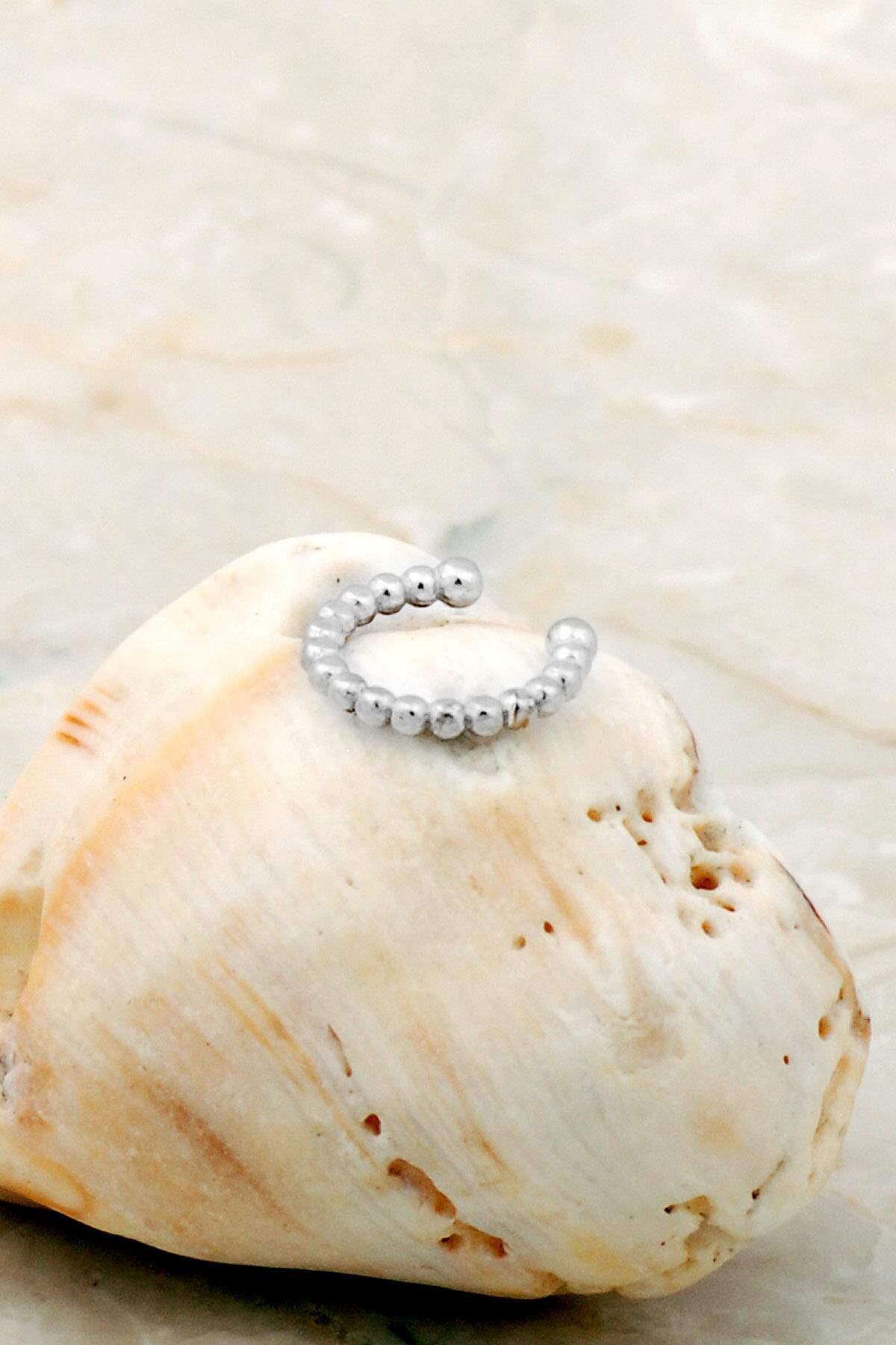 Toplu Rodyumlu Gümüş Kıkırdak Küpe 5351