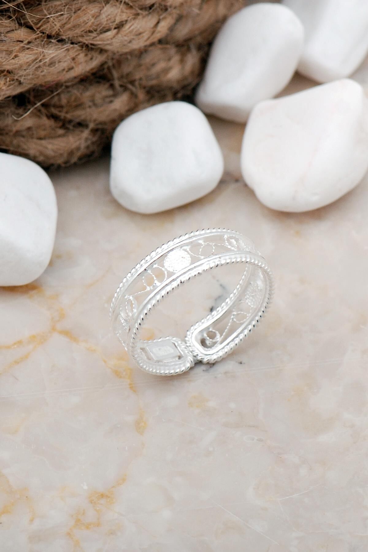 Telkari Elişi Gümüş Yüzük 3253