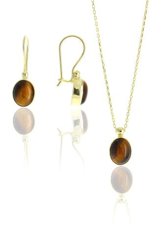 Kaplangözü Altın Yaldızlı Gümüş Tasarım Set 2113