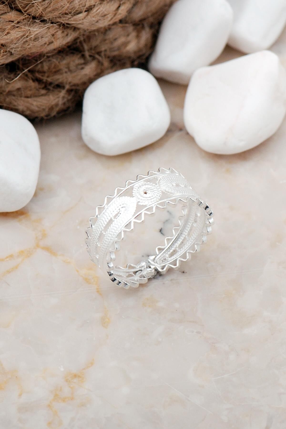 Telkari Elişi Gümüş Yüzük 3254