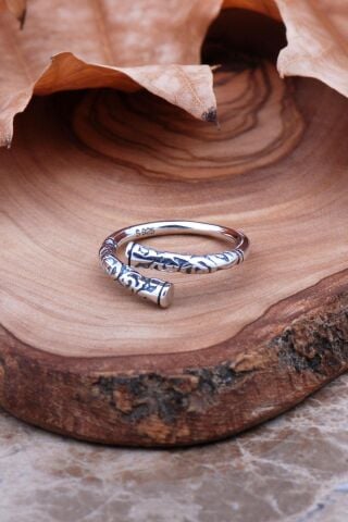 Tasarım Sarmaşık Elişi Gümüş Yüzük 2913