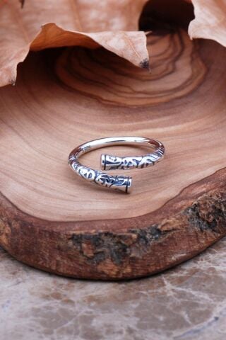 Tasarım Sarmaşık Elişi Gümüş Yüzük 2913