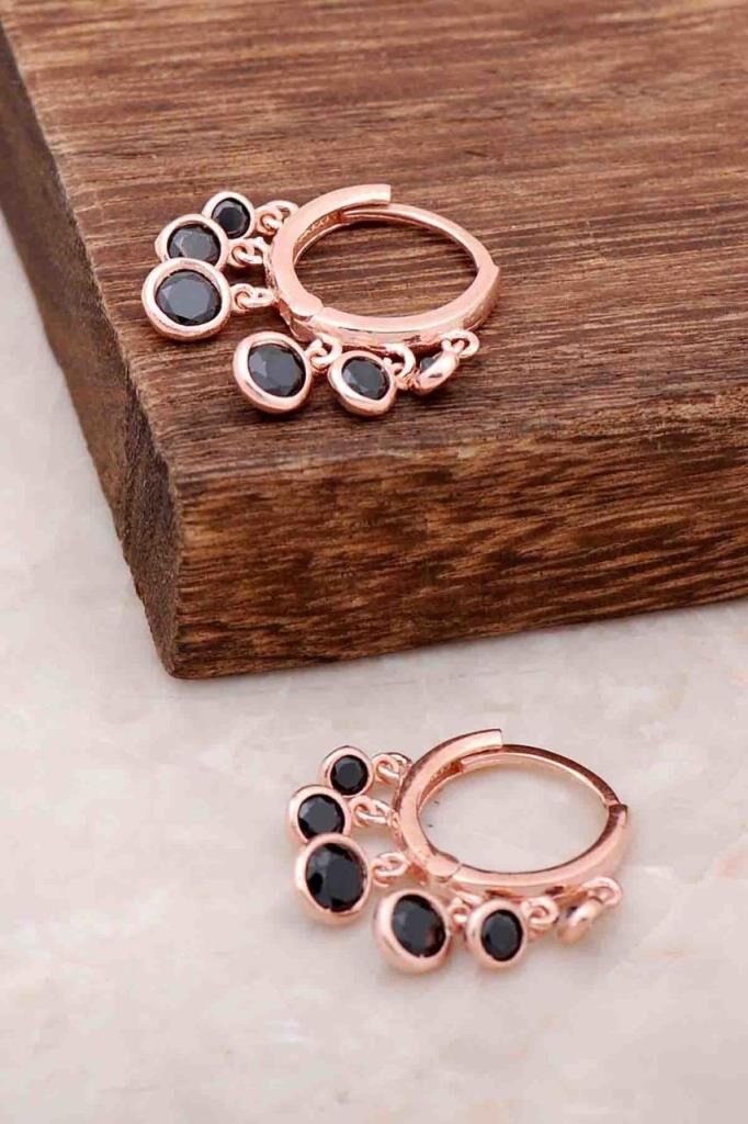 Shakira Rose Gümüş Halka Küpe 3906