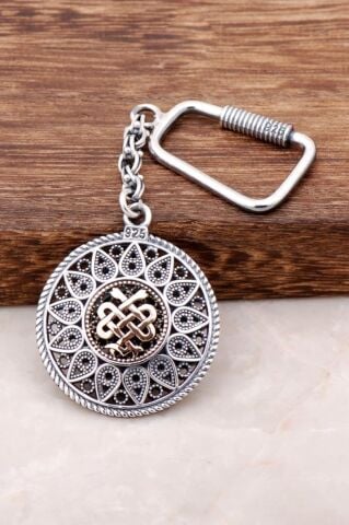 Tıp Logolu Telkari İşlemeli Gümüş Anahtarlık 129