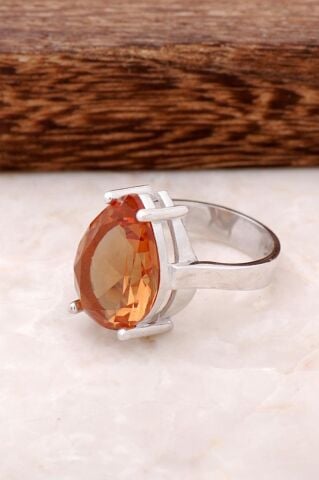 Sultan Taşlı Tasarım Gümüş Yüzük 1757