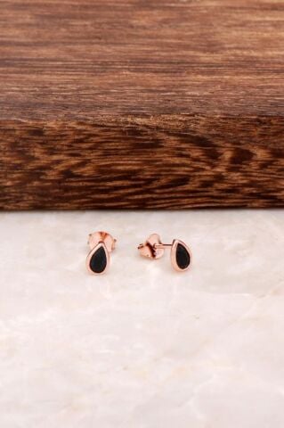 Damla Tasarım Rose Gümüş Küpe 4589