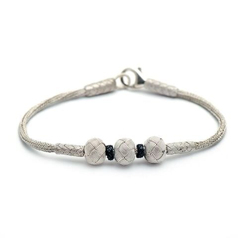 Kazaziye El Sarması Gümüş Bileklik 166