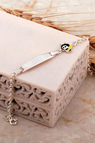 Gümüş İsimli Arı Figürlü Çocuk Künyesi 4656