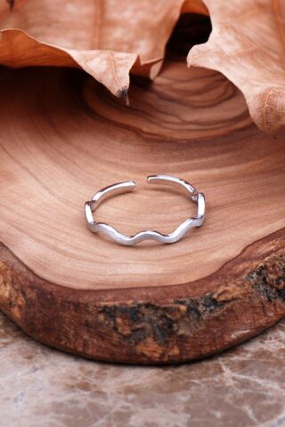 Dalga Tasarım Gümüş Yüzük 2927