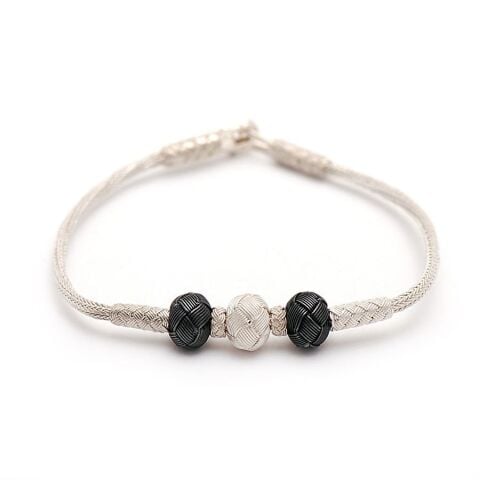 Kazaziye El Sarması Gümüş Bileklik 172