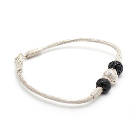 Kazaziye El Sarması Gümüş Bileklik 172