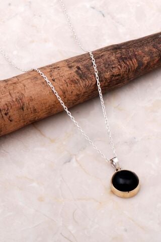 Onix Elişi Trend Gümüş Kolye 6935