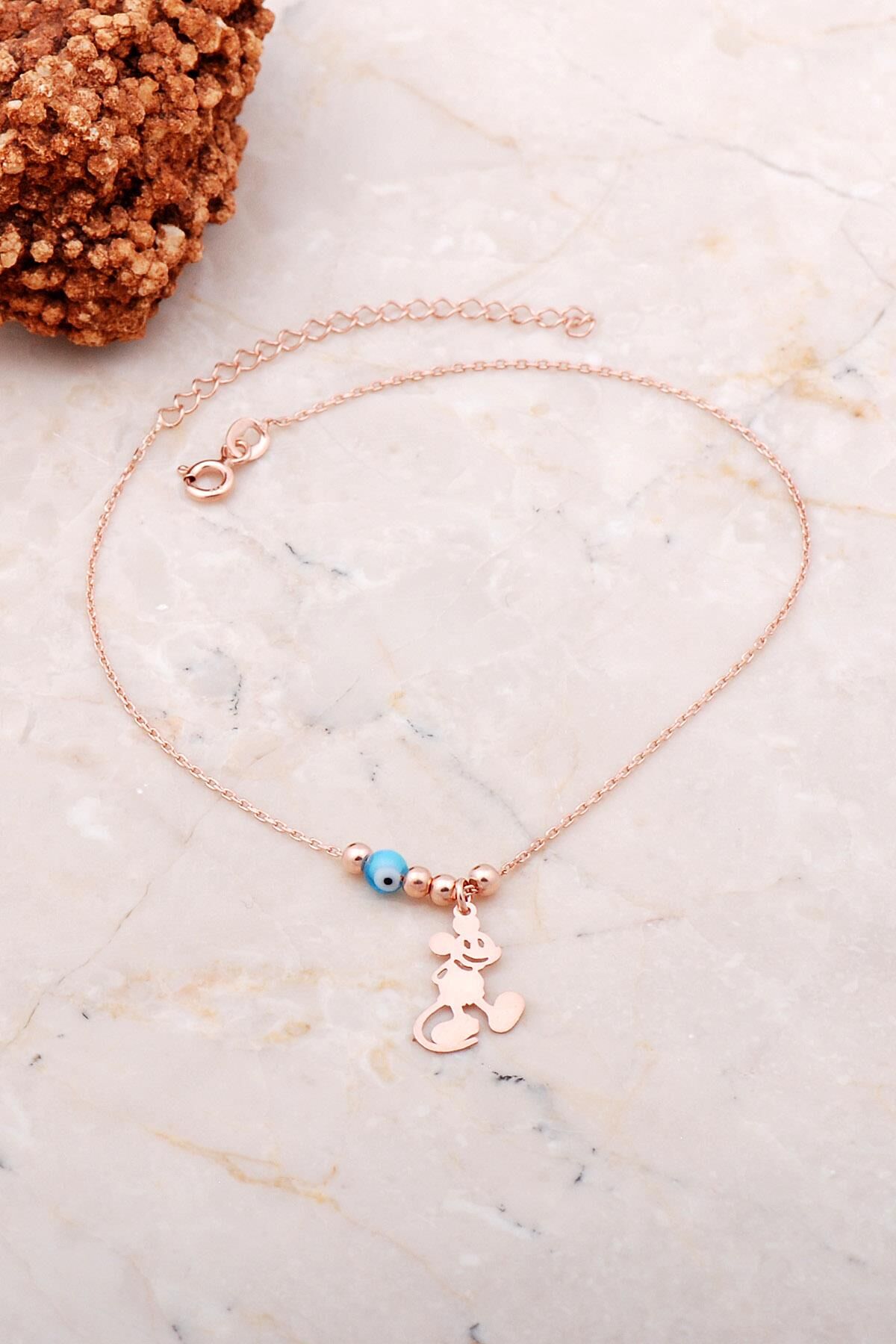 Mickey Mouse Rose Gümüş Halhal 304