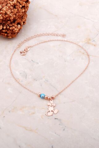 Mickey Mouse Rose Gümüş Halhal 304