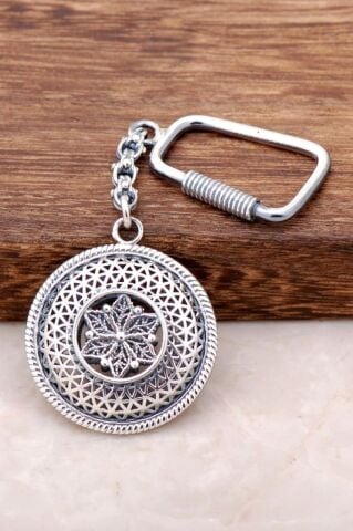 Telkari İşlemeli Gümüş Anahtarlık 60