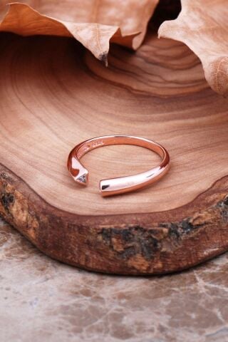 Rose Gümüş Tasarım Gümüş Yüzük 2939