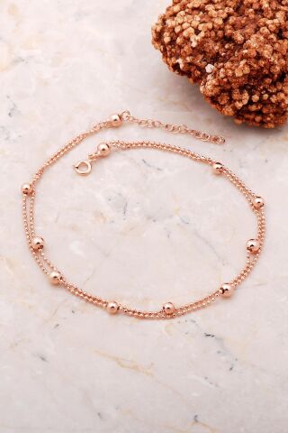 Toplu İkili Rose Gümüş Halhal 307