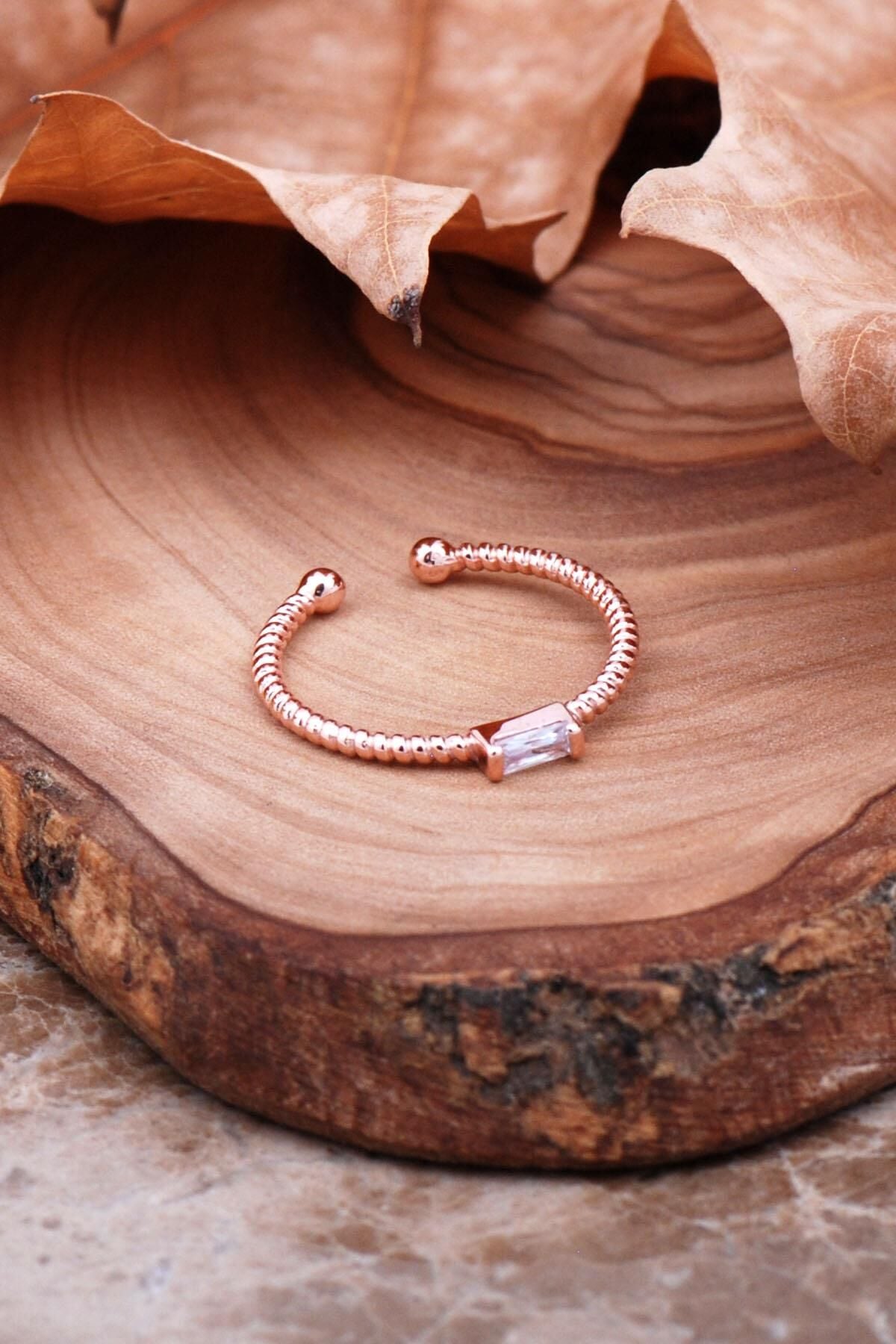 Baget Rose Gümüş Yüzük MR2940