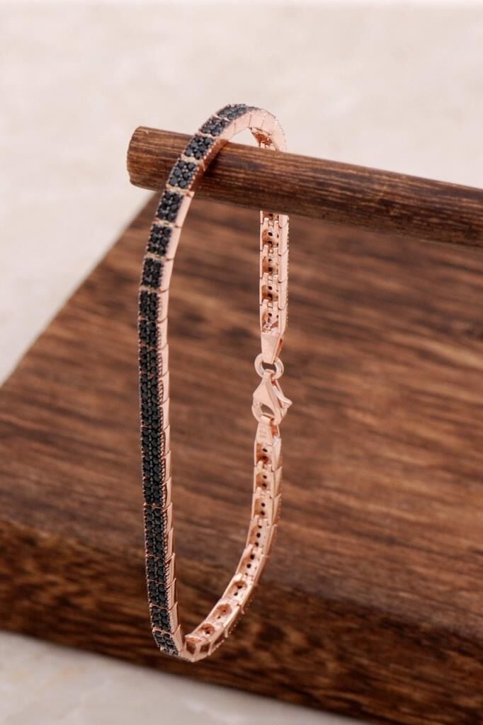 Rose Tasarım Su Yolu Gümüş Bileklik 3075