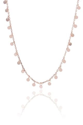 Rose Gümüş Pullu 40 Cm Choker Kolye 6940