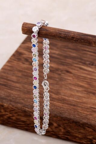 Su Yolu Tasarım Gümüş Bileklik 3078