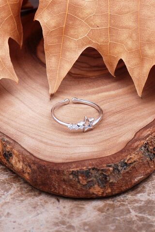 Kayan Yıldız Tasarımlı Gümüş Yüzük 2946